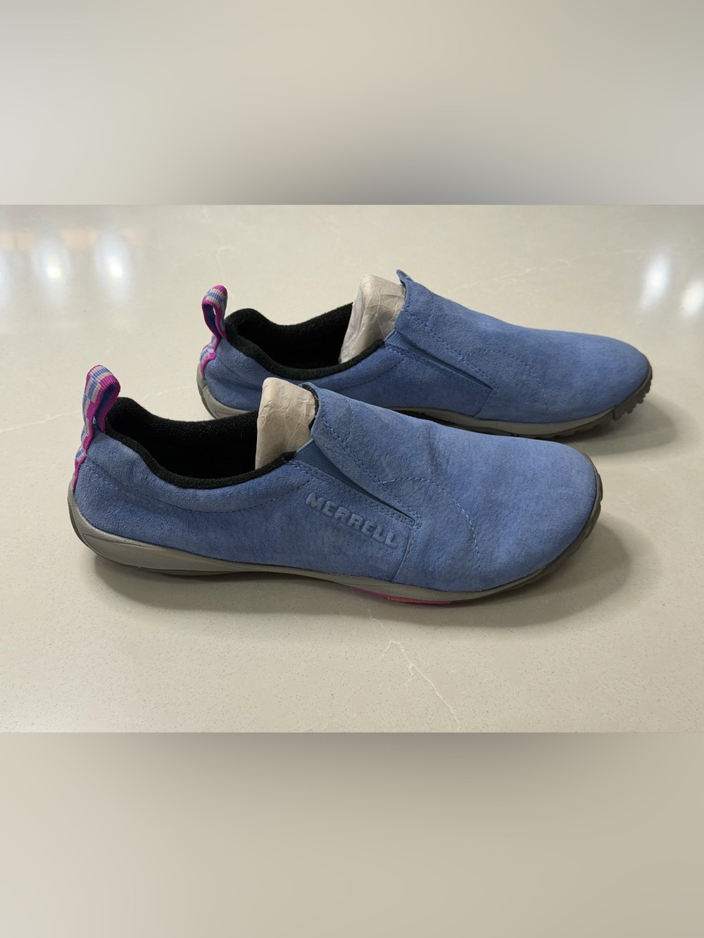 Merrell Jungle Glove Periwinkle Suede Slip On Loafers Women's Size 9